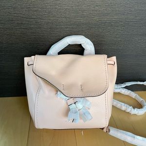 Coach Pastel Pink Derby Leather Mini Backpack / Crossbody Bag NWT
